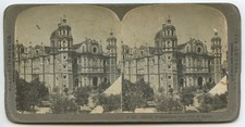 BEAUTIFUL LARGE CHURCH, MEXICO, ARCHITECTURE, VINT STEREOVIEW