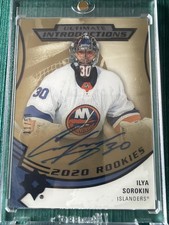 2020-21 Ultimate Collection Introductions Gold 38/50 Ilya Sorokin Rookie Auto RC