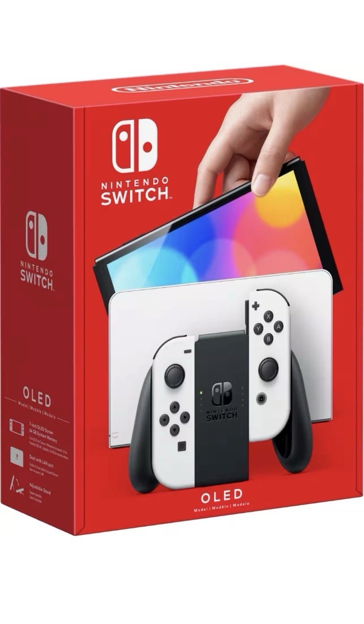 Nintendo Switch OLED White Console 64GB Adjustable Stand Dock New SALE