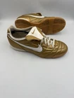 Nike Tiempo R10 Ronaldinho Idoor Gold Football Soccer Cleats US12 UK11 EUR46