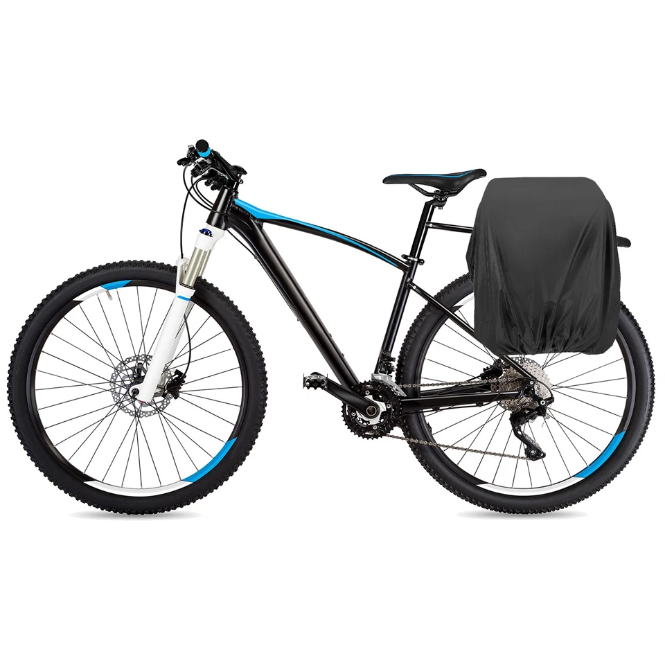80L Bicycle Rear Rack Rain Cover Waterproof Bike Rain Cover, M, Black - Image 4 of 4