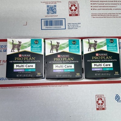 (3) Purina Pro Plan Multi Care for Cats 90 Sachets BRAND NEW SEALED