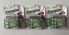Lot Of 3 Pks AA8 Energizer Recharge POWER PLUS Batteries 24 Total New Double A