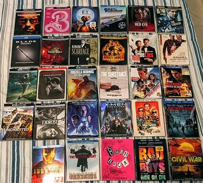 Lot of 29 Blu Ray and 4k Movie Slip Covers (No Discs or Cases)