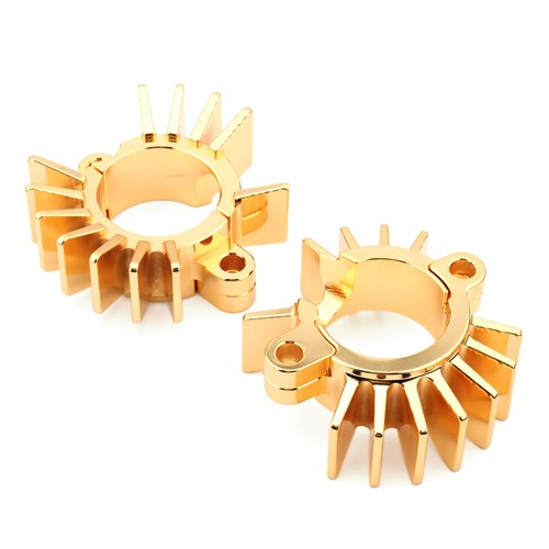 Exhaust Head Heat Sink Cooling Fin Clamps For Street Twin Scrambler Bobber T120 - Picture 10 of 11