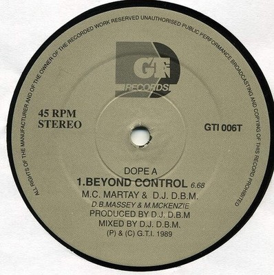 Martay 'n' DBM - Beyond Control / Female Force (VINYL)