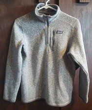 Patagonia Better Sweater Youth XL 14   Gray 1/4 Zip