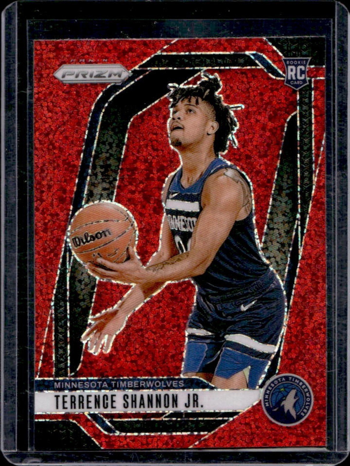 2024-25 Panini Prizm Terrence Shannon Jr. RC Red Sparkle #224 Timberwolves