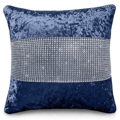 Diamond Crushed Velvet Kissenbezug Glitzer Überwurf Kissenhülle UK