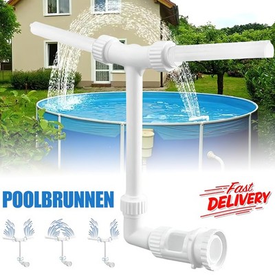 Schwimmbad Brunnen Dual Spray Wasserfall Sprinkler einstellbarer Wasserdurchflus