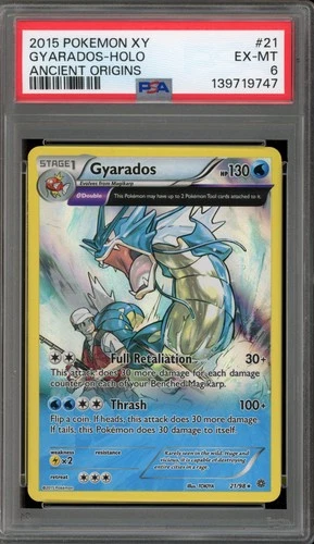 Pokemon Gyarados XY Ancient Origins Holo Rare #21 PSA 6