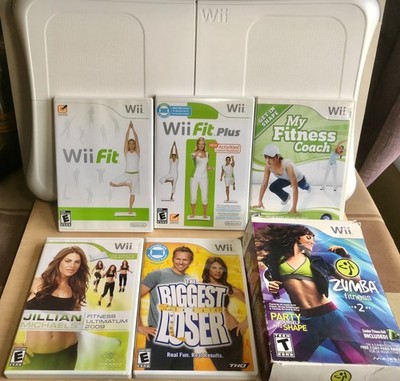 Nintendo Wii Balance Board - Wii Fit Plus Wii Zumba Biggest Loser Fitness Bundle