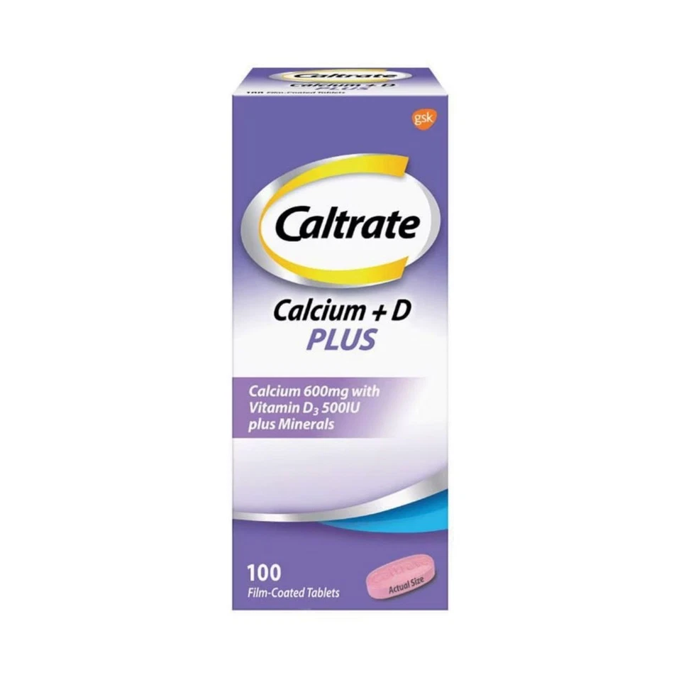 CALTRATE Calcio + D Plus 100 Comprimidos - Calcio 600mg con Vitamina D3 500IU Foto 2 de 4