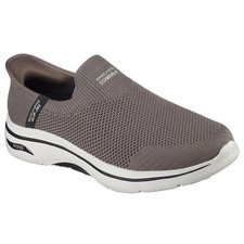 Skechers Shoes Men's Sport Casual Comfort Brown Slip ins Go Walk Arch Fit 216522