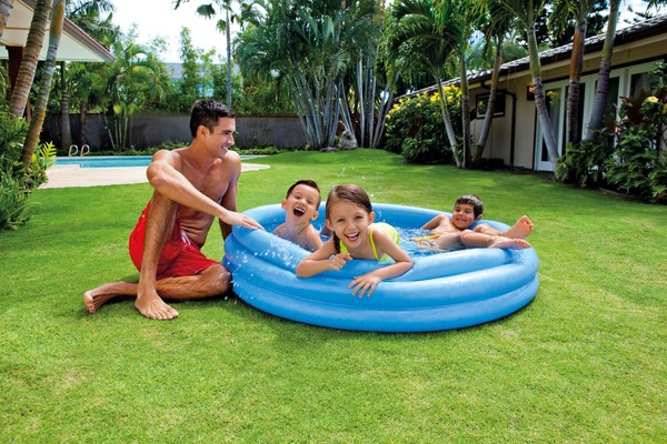 Intex 3-Ring Crystal Blue Pool Planschbecken Kinderpool-image
