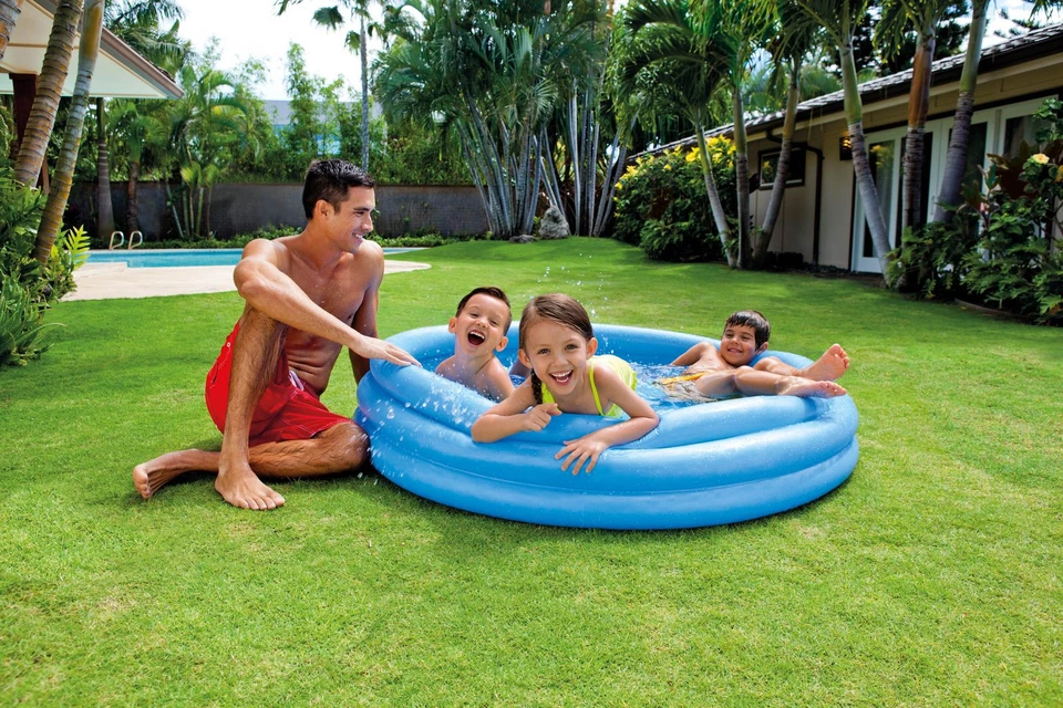 INTEX 3-Ring Crystal Blue Pool Planschbecken Kinderpool