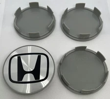 Set of 4PCS 69mm/2.75" Honda Wheel Center Caps Silver Chrome Rim Logo Hubcaps ❤️