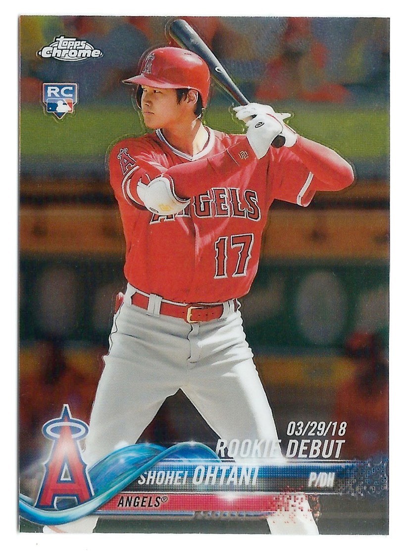 2018 Topps Chrome Update SHOHEI OHTANI RC Rookie #HMT32 Batting Angels/Dodgers