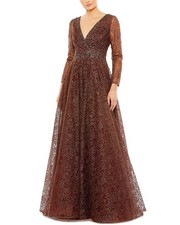 Mac Duggal Embellished Illusion A-Line Gown Women's