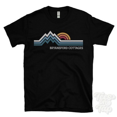 BRYANSFORD COTTAGES RETRO LOGO PARODIE T-SHIRT Castlewellan Down District