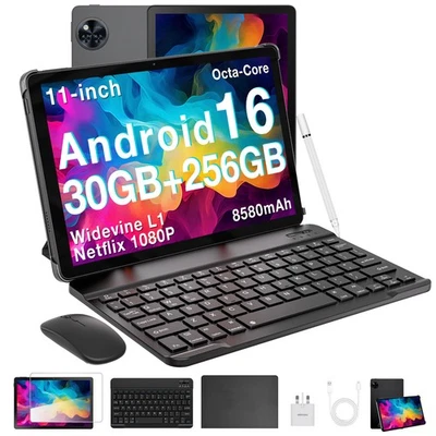DOOGEE U11 Pro Android 16 AI Tablet 11 Inch 30GB+256GB 8580mAh Widevine L1 2025