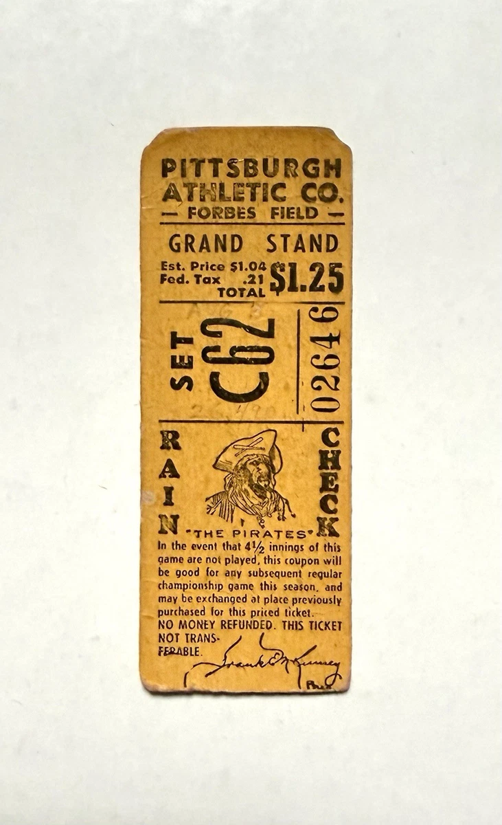 1947 Year Vintage Sports Ticket Stubs for sale | eBay