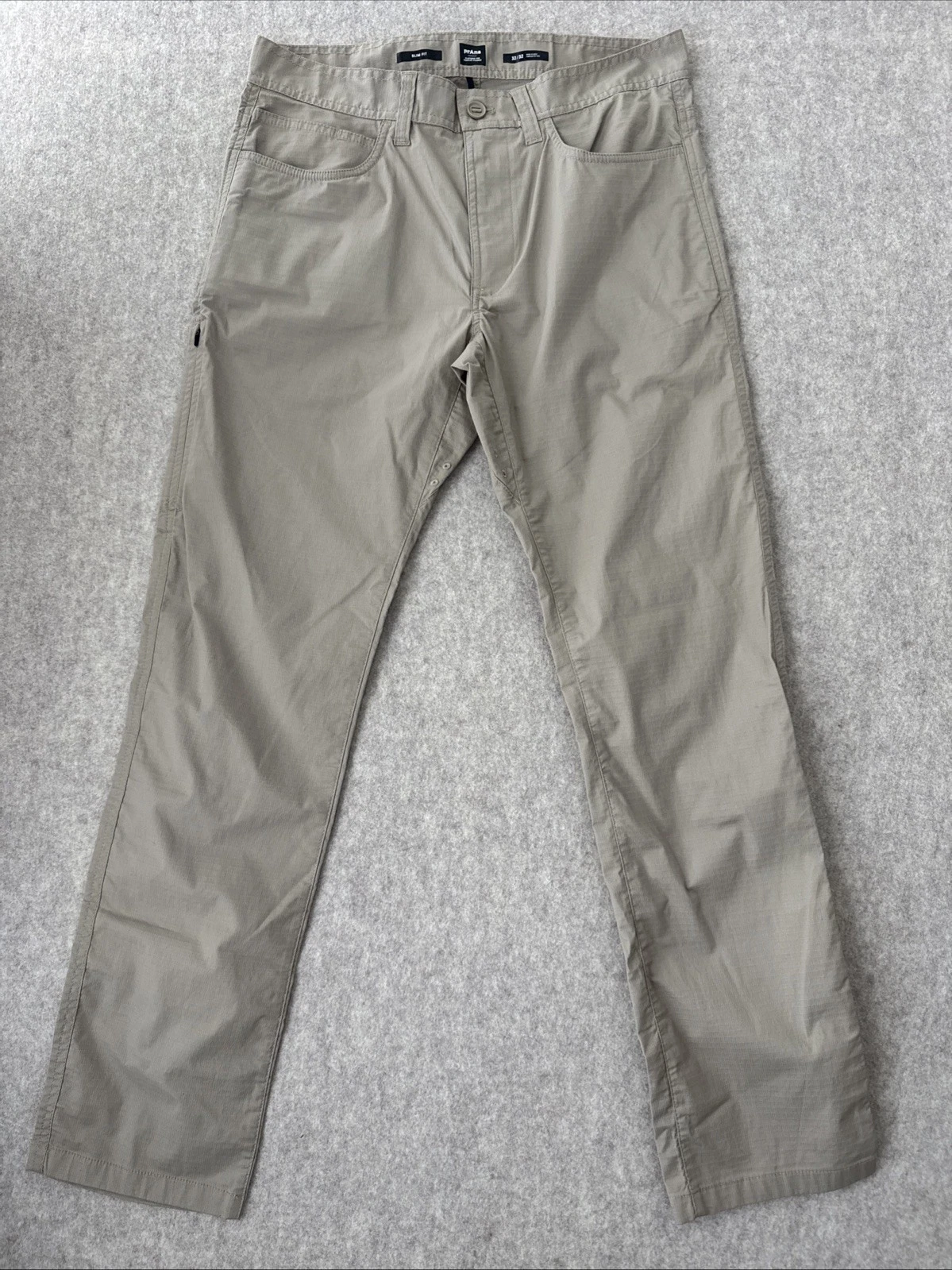 Prana Double Peak Slim Pants Tan Mens 32x32