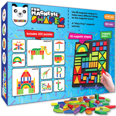 Magnetische Formen Puzzle Spielzeug für Kinder 4+ | 58 Teile IQ Brain Builder Spiel