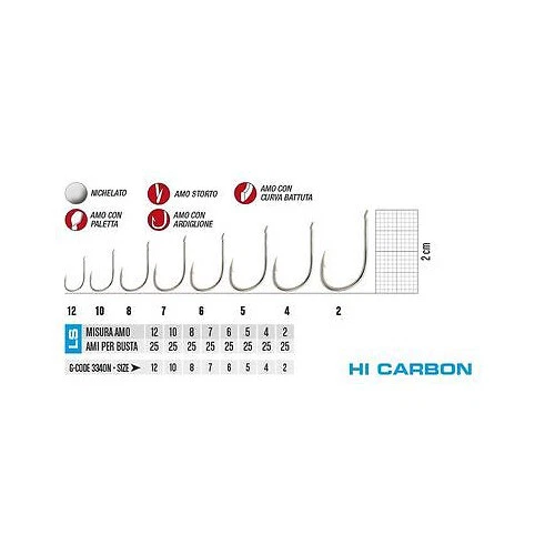 Ami dimensioni dell'amo 6 per la pesca