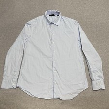 Emporio Armani Shirt Men  s Large Light Blue Cotton Button Casual Preppy Casual