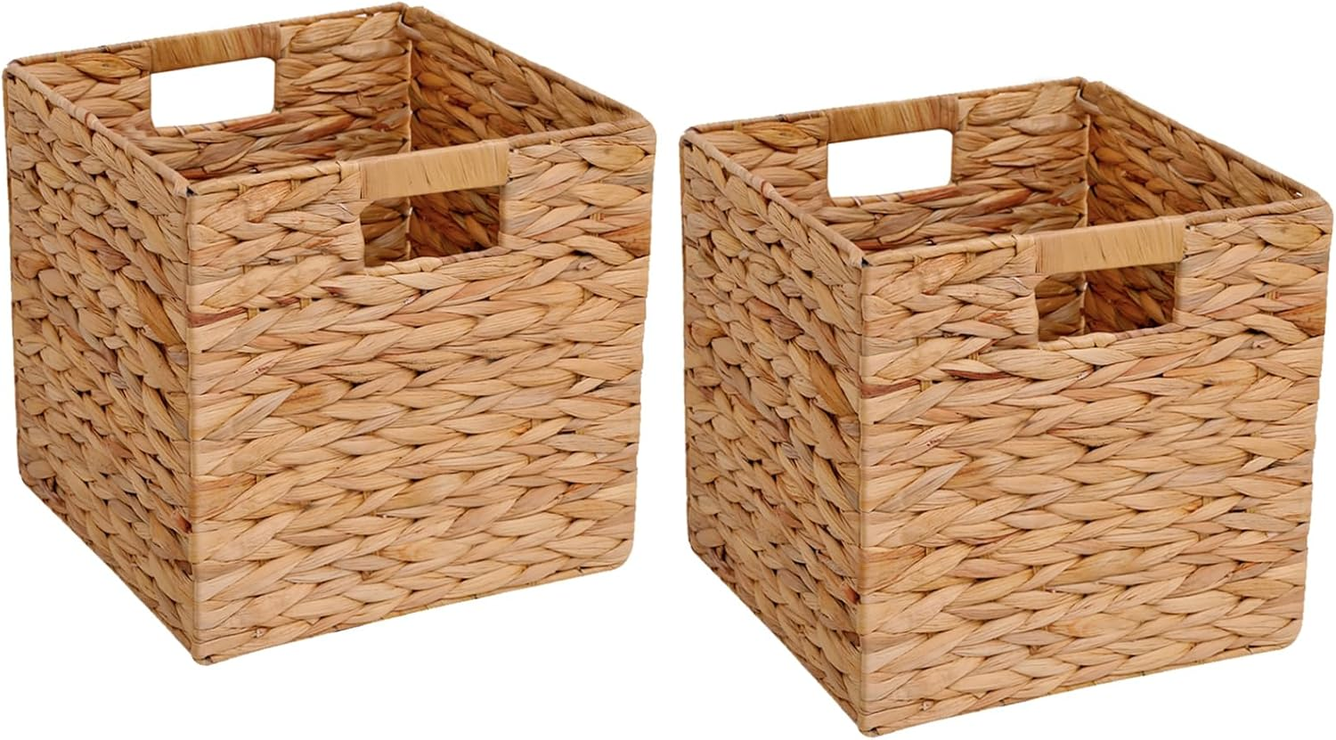 Wicker Storage Baskets Wicker Cube Baskets Foldable Hyacinth Storage Baskets,Rec-image