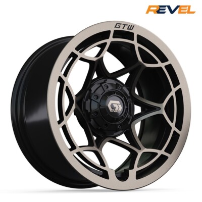 GTW Nexus 14'' Satin Bronze & Black Golf Cart Wheels, 14x7, ET -.25, Set of 4