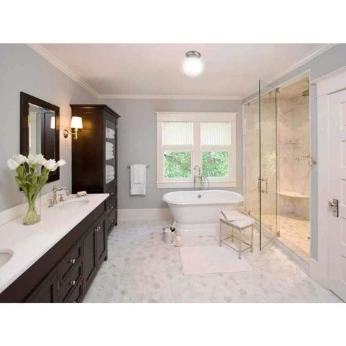 SATCO Nuvo 6 in. 1-Light Brushed Nickel Utility Flush Mount with Frosted White - Picture 2 of 4