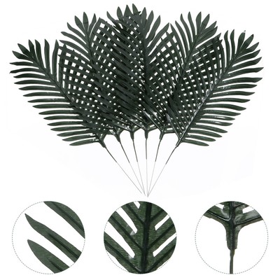 10pcs Kunststoff Blätter Gefälschte Palm Blätter Tropical Areca Baum Blätter