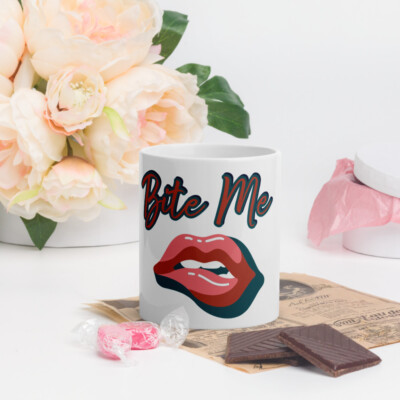 Bite Me, White Glossy Coffee Mug (11oz, 15oz)