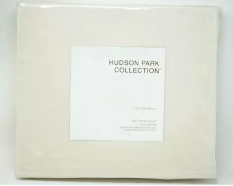 Sábana bajera Hudson Park Collection 600TC marfil 100 % algodón - COMPLETA H2513H Foto 2 de 2