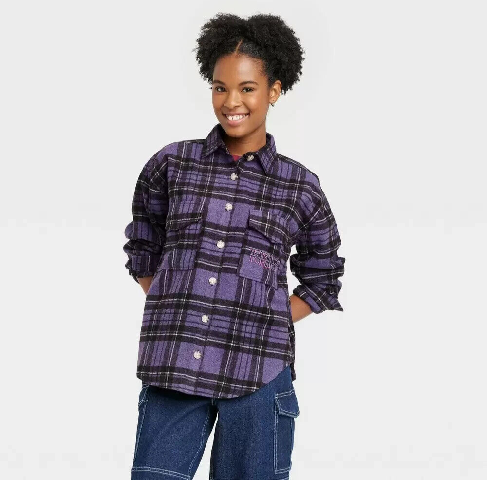 Marvel's Black Panther Wakanda Forever Women's Purple Plaid