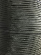 US Made Black 550 Paracord Type III 7 Strand Parachute Cord 10 25 50 100 Feet