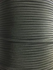 US Made Black 550 Paracord Type III 7 Strand Parachute Cord 10 25 50 100 Feet