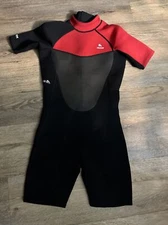 Abahub Shorty 3/2 2/3 mm Neoprene Wetsuit Black/Red Women's Sz M, NWOT
