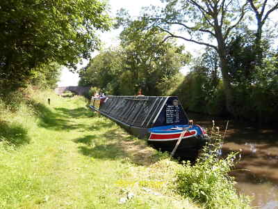 Photo 12x8 Working Narrow Boat Hadar moored near Moat House Bridge Calf He c2012