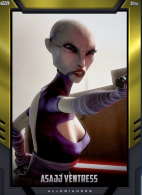 スタージンガー手帳　レア DIGITAL CARD Topps Star Wars Asajj Ventress Allegiances Age