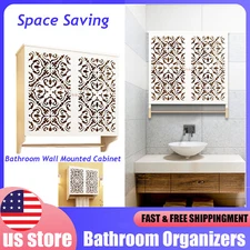 Bathroom Wall Cabinet Over The Toilet Space Saver Storage Medicine Cabinet 2Door