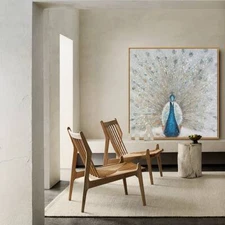 Hand Painted Peacock Oil Painting On Canvas  Abstract Paintings Figure