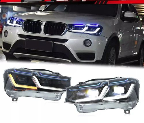 Conjunto de faros LED transparentes para BMW X3 X4 F25 2011-2018 F26 1 par - Imagen 2 de 11