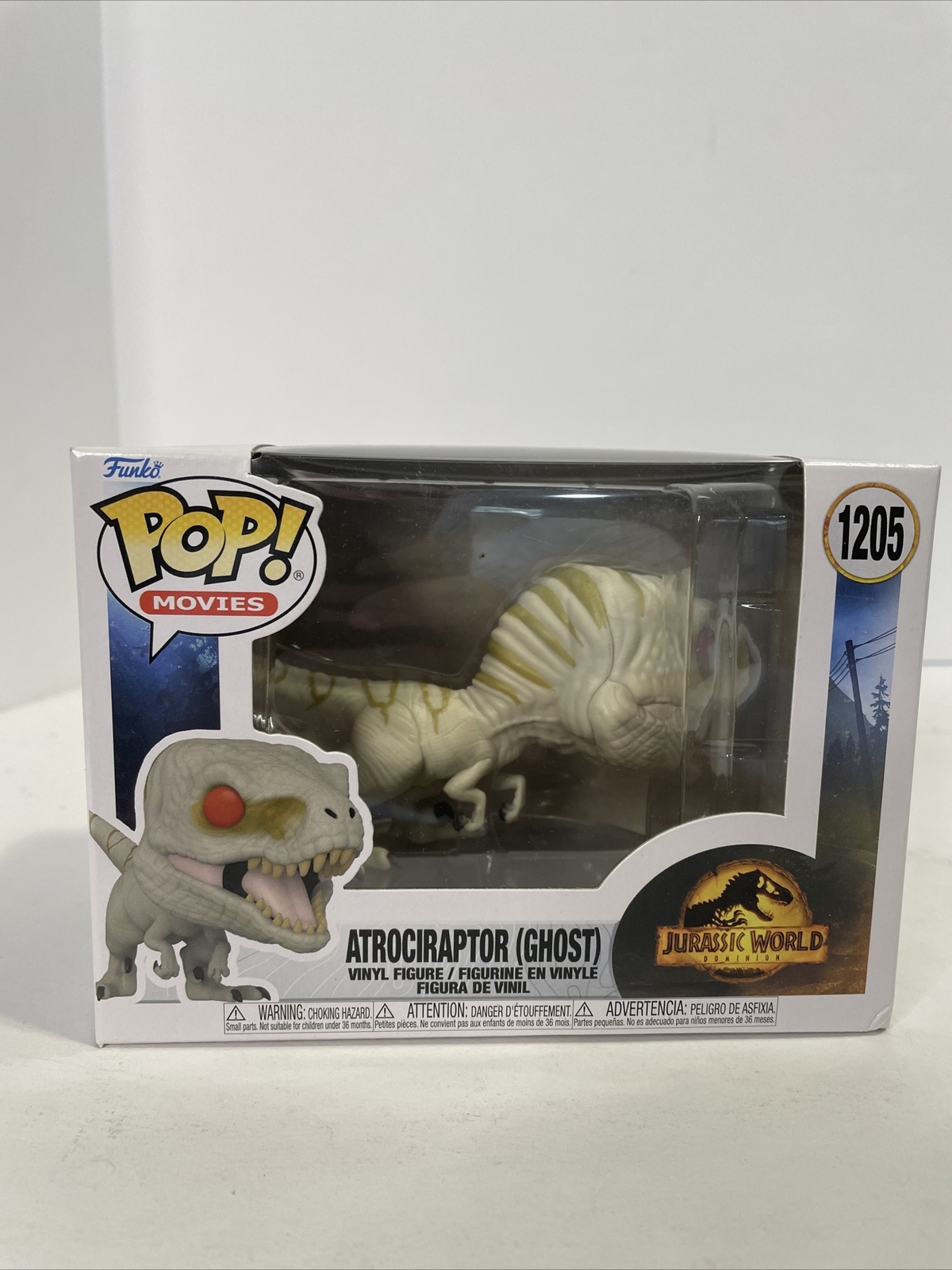 Sale Funko Pop Movies Jurassic World # 1205 Atrociraptor ( Ghost ) Vinyl Figure