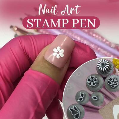 6PCS DIY Nail Nail Art Stamp Pen Set Art Dotting Tools Set for Girls Women 