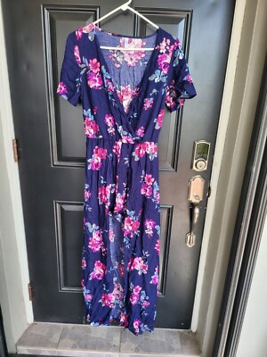 usmc dress blue overcoat Blue Planet | Scoop Neck Wide Strap Romper with Pockets main image 0