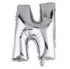 32 inch Letter "N" Balloon Silver Alphabet Foil Mylar Birthday Party Decoration