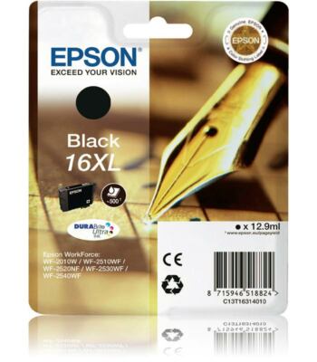 Epson 16XL Original Tintenpatrone Schwarz (Stift und Kreuzworträtsel) C13T16314012 T1631